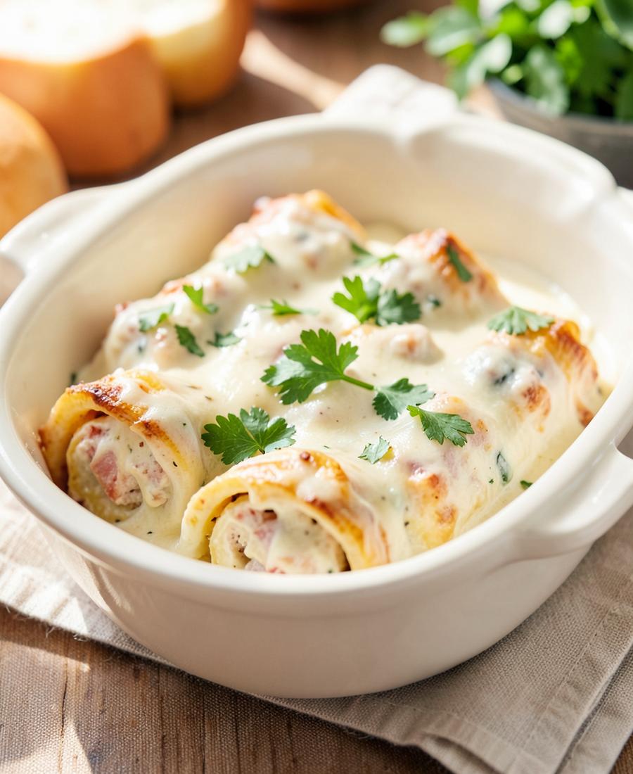 Chicken Alfredo Roll-Ups